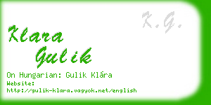 klara gulik business card