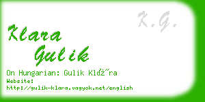 klara gulik business card